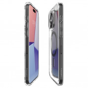 Spigen Ultra Hybrid MagSafe Case - хибриден кейс с висока степен на защита с MagSafe за iPhone 15 Pro (прозрачен-графит)  8