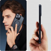 Tech-Protect MagMat MagSafe Case - хибриден удароустойчив кейс с MagSafe за iPhone 15 Pro Max (черен-прозрачен) 4