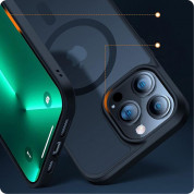 Tech-Protect MagMat MagSafe Case - хибриден удароустойчив кейс с MagSafe за iPhone 15 Pro Max (черен-прозрачен) 2