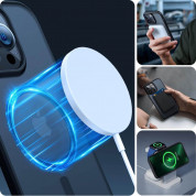 Tech-Protect MagMat MagSafe Case - хибриден удароустойчив кейс с MagSafe за iPhone 15 (черен-прозрачен) 1