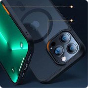 Tech-Protect MagMat MagSafe Case - хибриден удароустойчив кейс с MagSafe за iPhone 15 (черен-прозрачен) 2