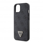 Guess Strass Triangle Metal Logo Case - силиконов (TPU) калъф за iPhone 15 (черен) 4