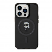 Karl Lagerfeld IML Ikonik MagSafe Case - дизайнерски силиконов кейс с MagSafe за iPhone 15 Pro (черен) 1