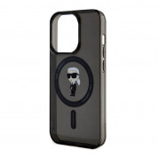 Karl Lagerfeld IML Ikonik MagSafe Case - дизайнерски силиконов кейс с MagSafe за iPhone 15 Pro (черен) 4