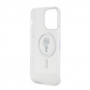 Karl Lagerfeld IML Ikonik Magsafe Case - дизайнерски силиконов кейс за iPhone 15 Pro Max с Magsafe (прозрачен) 6