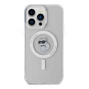 Karl Lagerfeld IML Choupette MagSafe Case - дизайнерски силиконов кейс с MagSafe за iPhone 15 Pro Max (прозрачен) 1