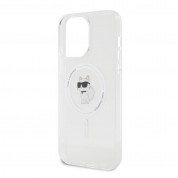 Karl Lagerfeld IML Choupette MagSafe Case - дизайнерски силиконов кейс с MagSafe за iPhone 15 Pro Max (прозрачен) 4