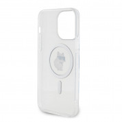 Karl Lagerfeld IML Choupette MagSafe Case - дизайнерски силиконов кейс с MagSafe за iPhone 15 Pro Max (прозрачен) 5