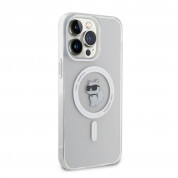 Karl Lagerfeld IML Choupette MagSafe Case - дизайнерски силиконов кейс с MagSafe за iPhone 15 Pro Max (прозрачен) 2