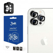 3MK Lens Pro Tempered Glass Lens Protector - предпазни стъклени лещи за камерата на iPhone 15 Pro Max (сребрист)
