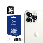 3MK Lens Pro Tempered Glass Lens Protector - предпазни стъклени лещи за камерата на iPhone 15 Pro (сребрист)