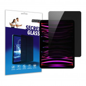 GrizzGlass SecretGlass Privacy Tempered Glass Protector - калено стъклено защитно покритие с определен ъгъл на виждане за дисплея на iPad Pro 11 M2 (2022), iPad Pro 11 M1 (2021), iPad Pro 11 (2020), iPad Pro 11 (2018) (прозрачен)