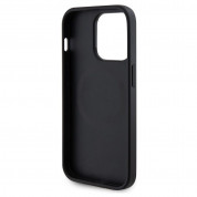 Guess PU Saffiano MagSafe Leather Hard Case - дизайнерски кожен кейс с MagSafe за iPhone 15 Pro Max (черен) 6