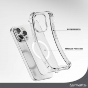 4smarts Hybrid Ibiza MagSafe Case - хибриден удароустойчив кейс с MagSafe за iPhone 15 (прозрачен) 6