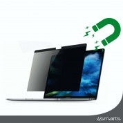 4smarts Smart Protect Magnetic Privacy Filter - магнитно защитно покритие с определен ъгъл на виждане за дисплея на MacBook Air 15 M2 (2023) 3