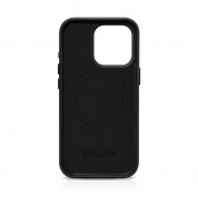 iCarer Leather Oil Wax MagSafe Case - кожен (естествена кожа) кейс с MagSafe за iPhone 15 Pro (черен) 2