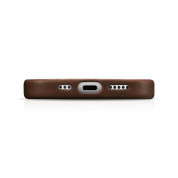 iCarer Leather Oil Wax MagSafe Case for iPhone 15 Pro Max (brown) 5