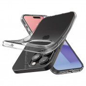 Spigen Crystal Flex Case - тънък качествен силиконов (TPU) калъф за iPhone 15 Pro (прозрачен)  6
