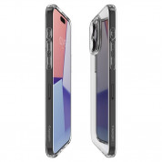 Spigen Crystal Flex Case - тънък качествен силиконов (TPU) калъф за iPhone 15 Pro (прозрачен)  9