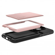 Spigen Slim Armor CS Case - хибриден кейс с отделение за кр. карти и най-висока степен на защита за iPhone 15 Pro Max (розово злато) 7