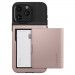 Spigen Slim Armor CS Case - хибриден кейс с отделение за кр. карти и най-висока степен на защита за iPhone 15 Pro Max (розово злато) 2