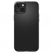 Spigen Thin Fit Case - качествен тънък матиран кейс за iPhone 15 Plus (черен) 1