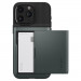 Spigen Slim Armor CS Case - хибриден кейс с отделение за кр. карти и най-висока степен на защита за iPhone 15 Pro (зелен) 2