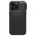 Spigen Optik Armor MagFit MagSafe Case - тънък качествен силиконов (TPU) калъф с капак за камерата с MagSafe за iPhone 15 Pro (черен) 2