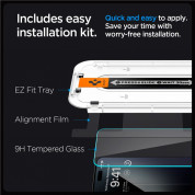 Spigen Glas.tR EZ Fit Tempered Glass 2 Pack - 2 броя стъклени защитни покрития за дисплея на iPhone 15 Pro Max (прозрачен) 11
