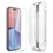 Spigen Glas.tR EZ Fit Tempered Glass 2 Pack - 2 броя стъклени защитни покрития за дисплея на iPhone 15 Plus (прозрачен) 2