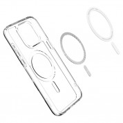 Spigen Crystal Hybrid MagSafe Case - хибриден кейс с висока степен на защита за iPhone 15 Pro Max (прозрачен)	 6