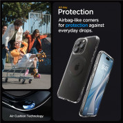 Spigen Ultra Hybrid MagSafe Case - хибриден кейс с висока степен на защита с MagSafe за iPhone 15 Pro Max (прозрачен-карбонов)  10