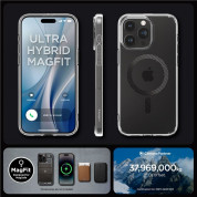 Spigen Ultra Hybrid MagSafe Case - хибриден кейс с висока степен на защита с MagSafe за iPhone 15 Pro Max (прозрачен-карбонов)  13