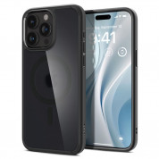 Spigen Ultra Hybrid MagSafe Case - хибриден кейс с висока степен на защита с MagSafe за iPhone 15 Pro Max (черен-прозрачен) 