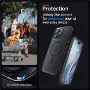Spigen Ultra Hybrid MagSafe Case - хибриден кейс с висока степен на защита с MagSafe за iPhone 15 Pro Max (черен-прозрачен)  10