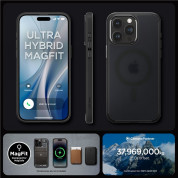 Spigen Ultra Hybrid MagSafe Case - хибриден кейс с висока степен на защита с MagSafe за iPhone 15 Pro Max (черен-прозрачен)  13
