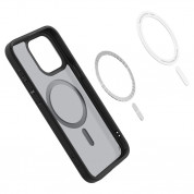 Spigen Ultra Hybrid MagSafe Case - хибриден кейс с висока степен на защита с MagSafe за iPhone 15 Pro Max (черен-прозрачен)  6