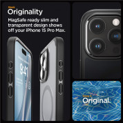 Spigen Ultra Hybrid MagSafe Case - хибриден кейс с висока степен на защита с MagSafe за iPhone 15 Pro Max (черен-прозрачен)  9