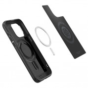 Spigen Mag Armor MagSafe Case - силиконов (TPU) калъф с висока степен на защита с MagSafe за iPhone 15 Pro Max (черен) 7