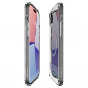 Spigen Ultra Hybrid S MagSafe Case - хибриден кейс с висока степен на защита с MagSafe и вградена поставка за iPhone 15 Plus (прозрачен)  7