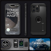 Spigen Tough Armor MagSafe Case - хибриден кейс с най-висока степен на защита с MagSafe за iPhone 15 Pro (черен) 17