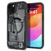 Spigen Ultra Hybrid MagSafe Zero One Case - хибриден кейс с висока степен на защита с MagSafe за iPhone 15 (прозрачен-черен) 