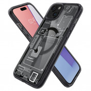 Spigen Ultra Hybrid MagSafe Zero One Case - хибриден кейс с висока степен на защита с MagSafe за iPhone 15 (прозрачен-черен)  5