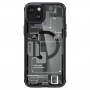 Spigen Ultra Hybrid MagSafe Zero One Case - хибриден кейс с висока степен на защита с MagSafe за iPhone 15 (прозрачен-черен)  1