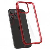 Spigen Ultra Hybrid Case - хибриден кейс с висока степен на защита за iPhone 15 Pro Max (червен-прозрачен) 5