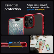Spigen Ultra Hybrid Case - хибриден кейс с висока степен на защита за iPhone 15 Pro Max (червен-прозрачен) 12