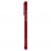Spigen Ultra Hybrid Case - хибриден кейс с висока степен на защита за iPhone 15 Pro Max (червен-прозрачен) 3