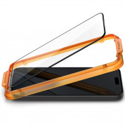 Spigen Glass.tR Align Master Full Cover Tempered Glass 2 Pack - 2 броя стъклени защитни покрития за целия дисплей на iPhone 15 Pro Max (черен-прозрачен) 3