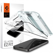 Spigen Glas.tR EZ Fit Full Cover Tempered Glass 2 Pack for iPhone 15 Pro (black-clear)