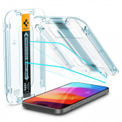 Spigen Glas.tR EZ Fit Tempered Glass 2 Pack - 2 броя стъклени защитни покрития за дисплея на iPhone 15 (прозрачен)